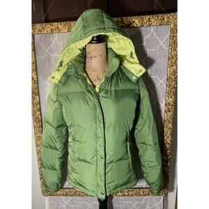 American Eagle AE VTG Puffer Winter Jacket coat Down Hood Ski Women’s Sz S EUC